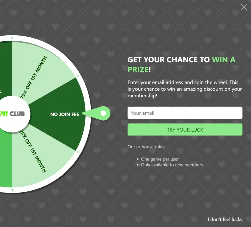 Spin The Wheel Promotion