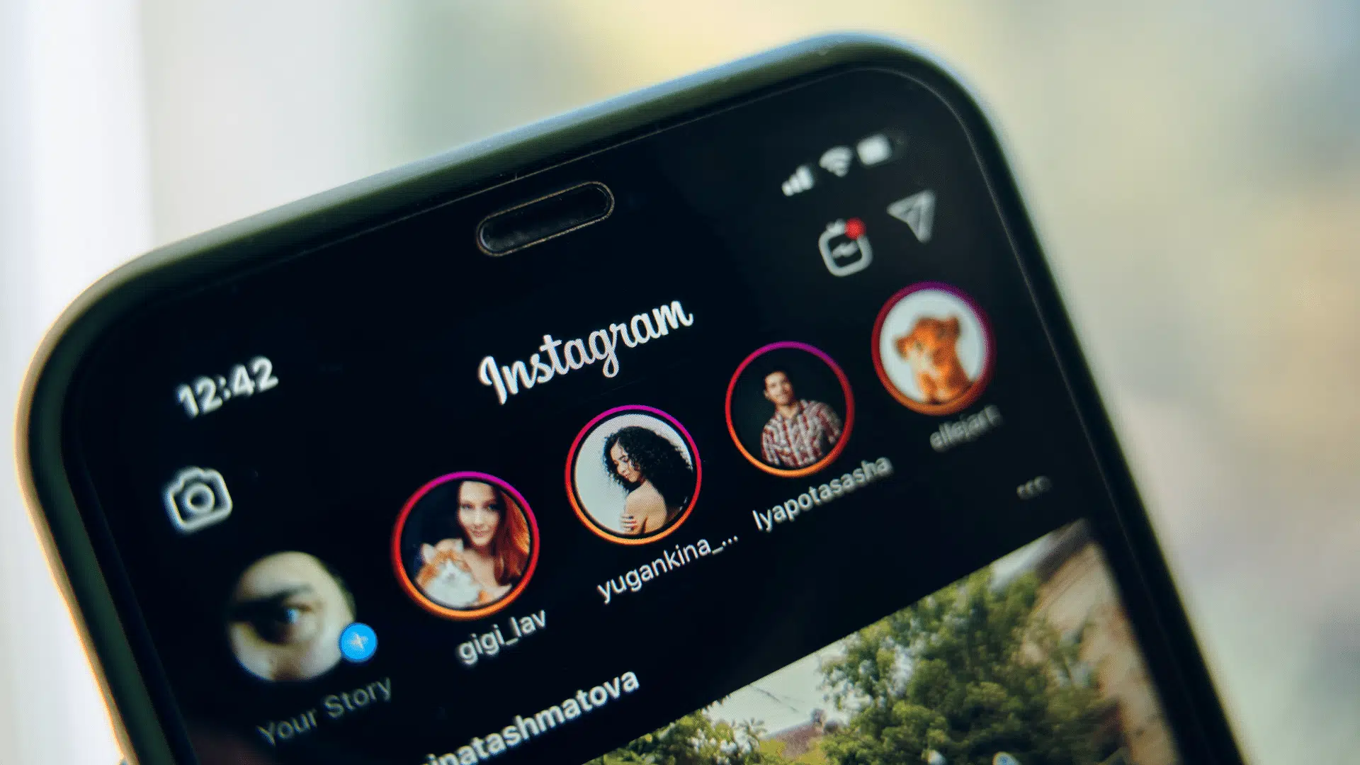Instagram stories layout
