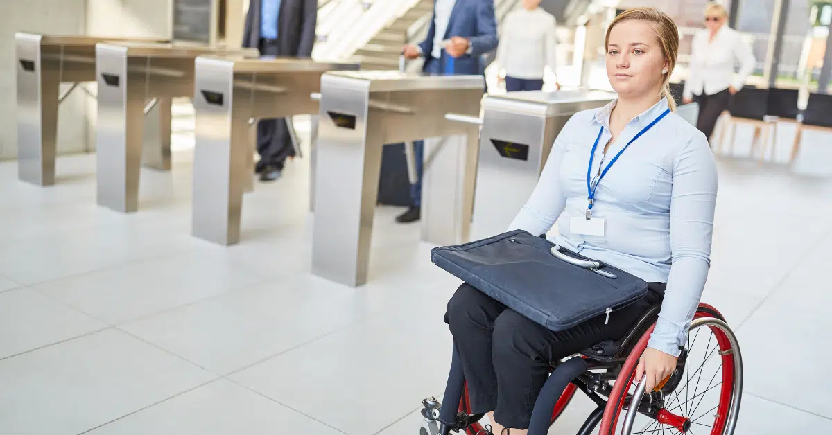 access control for wheelchair user